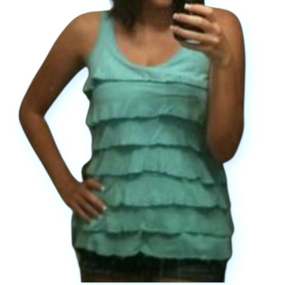 JULIE'S CLOSET TURQUOISE TANK SZ.XL EUC.